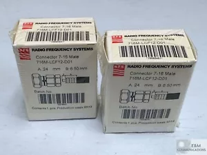 716M-LCF12-D01 RFS 7/16" DIN MALE CONNECTOR FOR CELLFLEX LCF 12-50 LOT OF 2 NEW! - Picture 1 of 6