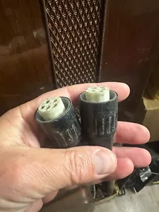 pair 5-Pin Clutch Outlet Plug Neumann Microphone - Picture 1 of 2