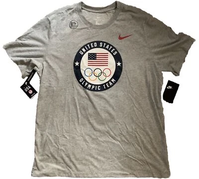 CAMISETA NIKE DEL EQUIPO OLÍMPICO DE ESTADOS UNIDOS DRI FIT ALGODÓN BANDERA DE ESTADOS UNIDOS TALLAS L/XL/2XL Foto 1 de 4