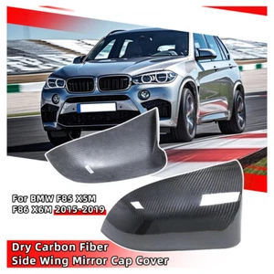 Für BMW F85 X5M F86 X6M 15-19 Echtcarbon Spiegelkappen Außenspiegelkappe - Picture 1 of 6