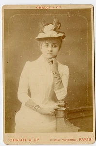 Vintage Kabinettkarte Jeanne Darland französische Schauspielerin Gymnase Theater Paris  - Bild 1 von 1