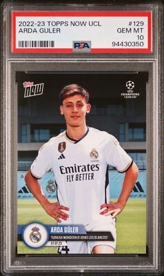 ARDA GULER * PSA 10 * 1ST REAL MADRID CARD 2022 - 2023 TOPPS NOW UCL #129 ROOKIE - Image 1 of 4