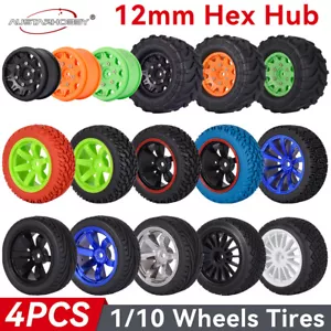 4x AUSTARHOBBY RC Gummireifen Rallye-Reifen 12mm Hex Wheels für 1/10 Traxxas Car - Bild 1 von 41
