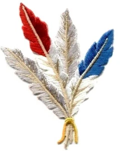 WESTERN FEATHERS IRON ON PATCH 2 1/4 X 2 7/8 inch - Picture 1 of 1