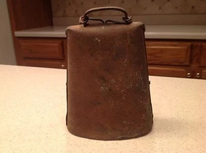 Vintage Kuh Tier Glocke Metall große intakte Ringe schön 6,5" groß gebraucht - Bild 1 von 12