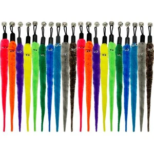 20 Pieces Cat Worm Toy Refills Cat Wand Attachments for Indoor Cats Type A - Picture 1 of 6
