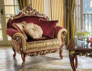 Sessel Design Couch Sofa Relax Stoff Lounge Club Sitzer Luxus Turkis Barock Neu - Bild 1 von 1