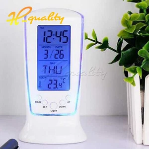 LED Night Light Lazy Alarm Clock Mute Calendar Thermometer 510 Alarm Clock - Picture 1 of 7