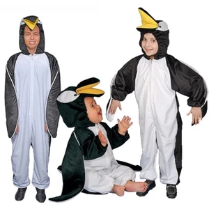 Dress up America Kids Adults Penguin Plush Costume Fancy Dress Mascot Set - Picture 1 of 5