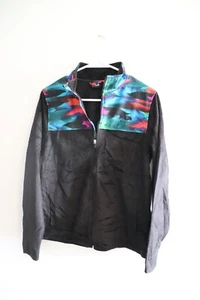 Vintage Y2K FILA Sport Fleece Jacket – Multicolor Black – Men’s Medium - Picture 1 of 10