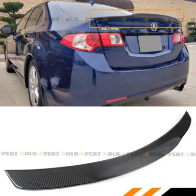СПОЙЛЕР КРЫЛО БАГАЖНИКА ИЗ УГЛЕРОДНОГО ВОЛОКНА ДЛЯ 2009-14 ACURA TSX CU2 JDM HIGHKICK DUCKBILL - Изображение 1 из 4