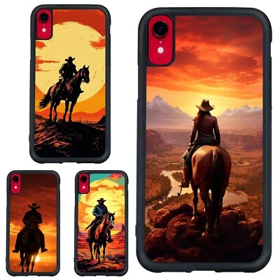 Funda de lujo para iPhone SE4 16E 12 13 14 15 16 Pro Max caballo vaquero estilo occidental Foto 1 de 4
