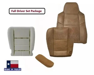 Compatible With 2003 - 2007 F250 F350 King Ranch Leather Driver Side Seat Covers - Picture 1 of 11