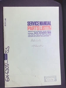 AKAI GX-630D SS Service Manual Parts List 4 CH Stereo Tape Deck Original - Picture 1 of 3