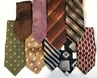 Men's Silk Neck Ties Lot of 9 Variety Of Colors and Styles  FC1-3