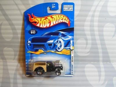 2001 HOT WHEELS  "FIRST EDITIONS" #047 = MORRIS WAGON = BLACK  , 0910   gasser - Image 1 of 2