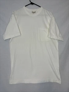 Vintage Banana Republic Safari & Travel White Blank Pocket Tshirt Sz M USA Made - Picture 1 of 8