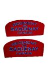 Canadian Regiment Du Saguenay Shoulder Titles Pair