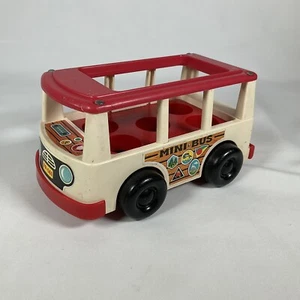 Fisher Price Little People Vintage Red Mini Camping Bus  - Picture 1 of 6