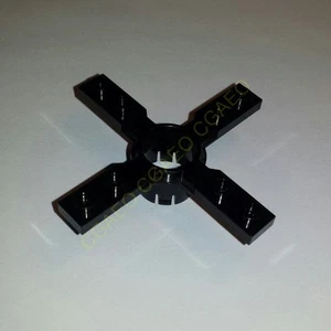 1 X Lego 2906 Technic Propeller 4 Blade 7 Stud Diameter with Square Ends - Black - Imagen 1 de 1
