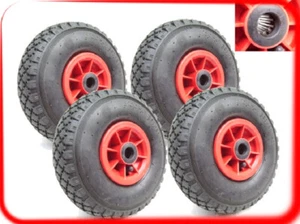4 x Sackkarrenrad Gummi Luftrad 3.00-4 (260x85) Reifen Bollerwagen Rad TB023 - Bild 1 von 4