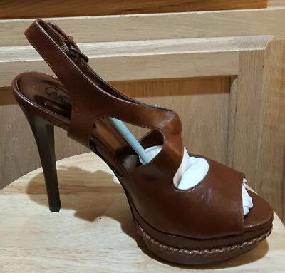 Sandalia Tacones Plataforma Corteza Cuero Carlos Davinci, 8.5M Foto 1 de 4