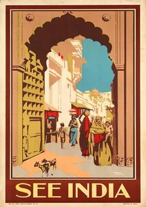 SEE INDIA TRAVEL- Vintage Poster Picture Print Sizes A5 to A0 **FREE DELIVERY** - Imagen 1 de 7