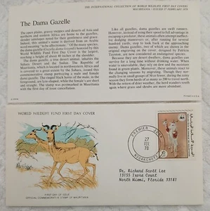 MAURITANIA 1978 - WWF - THE DAMA GAZELLE - FDC - Picture 1 of 2
