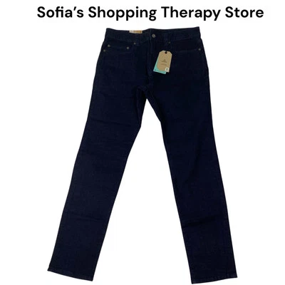 Jean Prana Hillgard Algodón Orgánico Elástico Lavado Enjuague Para Hombre 34x32 AZUL OSCURO $120 Foto 1 de 4