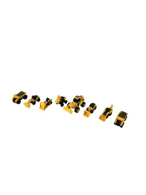 Lot of 8 Plastic Cat Construction Trucks Dump Truck Dozer Back Hoe Front Scooper - Image 1 of 4