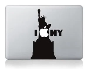 Apple MacBook Laptop Sticker Vinyl Decal I Love Heart New York NY Statue Liberty - Picture 1 of 1