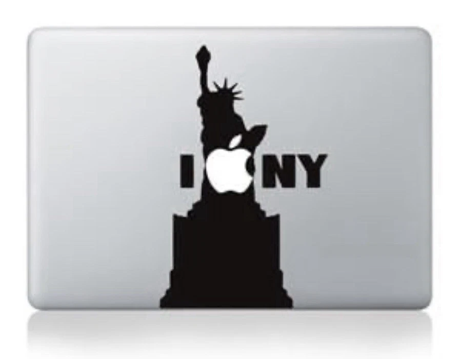 Apple MacBook Laptop Sticker Vinyl Decal I Love Heart New York NY Statue Liberty - Image 1 of 1