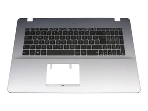 Asus VivoBook 17 R702QA oryginalna klawiatura z Topcase DE (niemiecki) czarna/sil - Zdjęcie 1 z 2