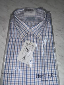 Hilditch & Key Men’s Dress Shirt Multicolor Tatt Bd, Size 16.5-35, New - Picture 1 of 5