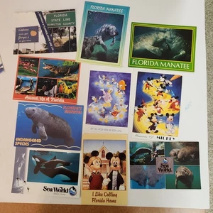 Lot 32 Vintage unbenutzte Postkarten Disney Mickey SeaWorld südlich der Grenze Virgina - Bild 1 von 5