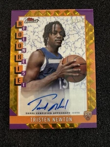 2024-25 Topps Finest Tristen Newton #RFA-TN Gold Geometric Auto RC /50 - Picture 1 of 3