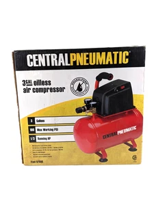 NEUMÁTICO CENTRAL 3 gal. Compresor de aire para perros calientes sin aceite 1/3 HP 100 PSI - Imagen 1 de 6