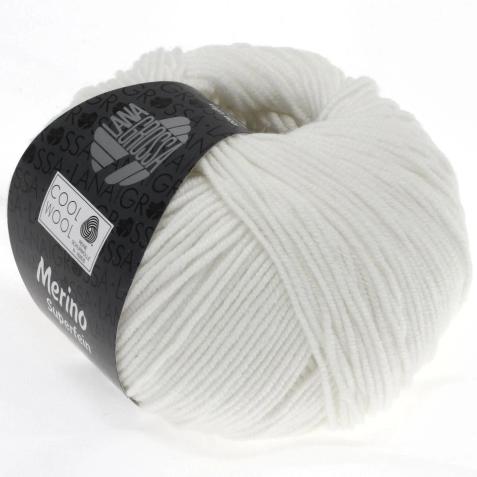 wolle Lana Grossa Cool Wool Merino 431 weiß 50g
