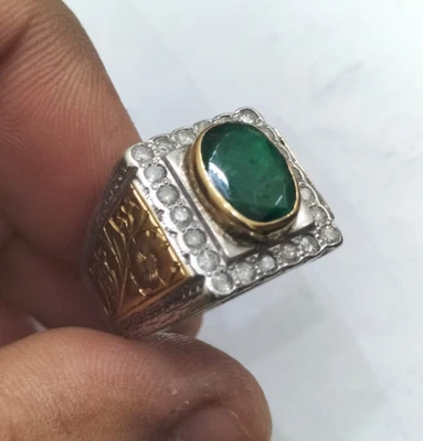 Emerald, natural Emerald, Emerald Ring, Emerald For Men, Handmade Ring - Изображение 1 из 4
