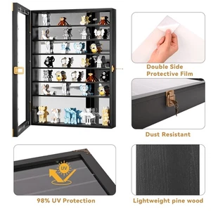 8-Tier Lockable Display Cabinet Case w/ Adjustable Shelves,Shot Glasses Display - Picture 1 of 10