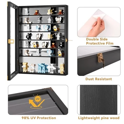 Vitrina con cerradura de 8 niveles con estantes ajustables, exhibición de vitreros  Foto 1 de 4