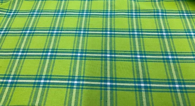 NORTHCOTT - PICCADILLY #W24428-28 SMALL PLAID - LIME/MULTI- BY THE YARD Foto 1 de 2