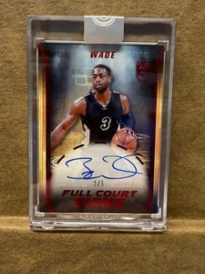 2023/24 Topps 3 Full Court Signs Red Autograph Dwayne Wade /5 - Picture 1 of 2