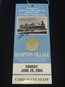 Retief Goosen Signed 2004 US Open Sunday Ticket JSA COA Shinnecock Hills Golf - Picture 1 of 2