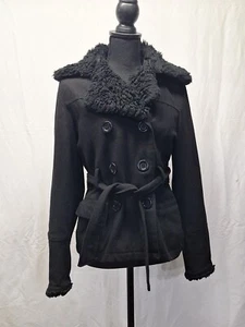 Body Central Women's Black Peacoat Style Jacket Coat Size M Petite - Picture 1 of 7