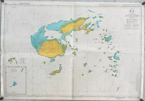 Admiralty 2691 South Pacific Ocean Fiji Islands Map Wall Chart Maritime Nautical - Picture 1 of 10