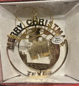 Nations Treasures State Ornament Texas 24k Gold Flashed Brass Christmas - Picture 1 of 1