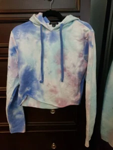 WildFox Painted Sky Ivy Tie Dye cropped Hoodie Size Large Super Soft - Picture 1 of 6