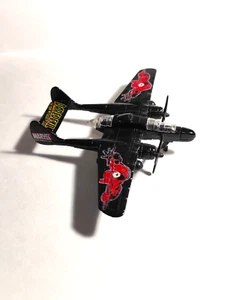 DAREDEVIL P61 Black Widow Die Cast Metal Plane Marvel Air Force 1st. Series 2002 - Picture 1 of 10