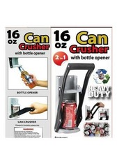 2 IN 1 HEAVY DUTY 16 OZ CAN CRUSHER WITH BOTTLE OPENER
